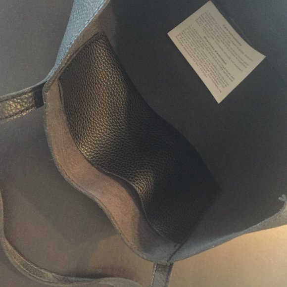 Vince Camuto Black Vegan Leather Tote - Picture 3 of 5